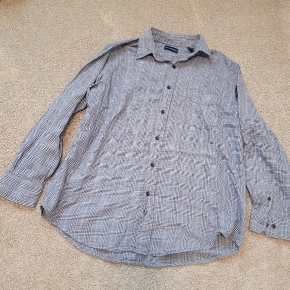 John Ashford Men's Blue Cotton Button Up Shirt Size Large - Picture 2 of 5
